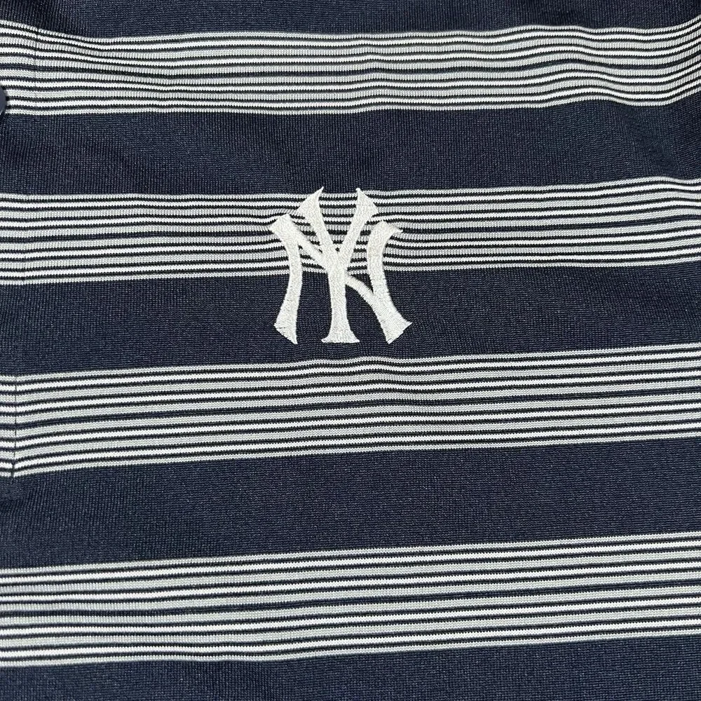 New York Yankees True Fan Genuine Merchandise Striped Polo Shirt Men's Large - Picture 4 of 10